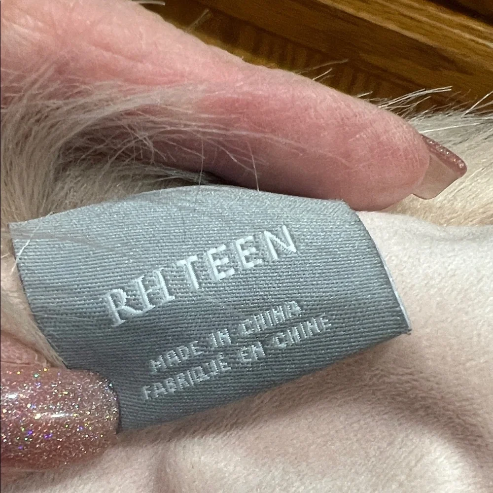 Restoration Hardware Teen Blush Faux Fur Throw